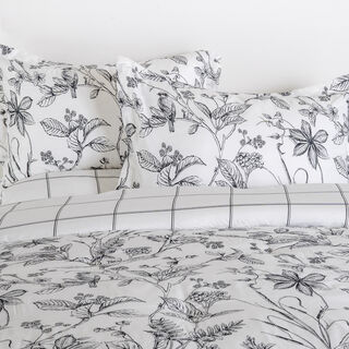 Cottage microfiber fading winter 6pc queen comforter set, blue 200*240cm
