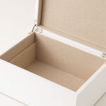 هومز صندوق مجوهرات وسط وطبقتين للتخزين أم دي أف 26*19*13سم، أبيض image number 4