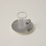 Dallaty grey porcelain and glass Tea and coffee cups set 18 pcs image number 2