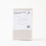 Homez Clothes Organizer Storage Box Polyester, Beige 34*27*22Cm image number 4