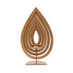 Candle Holder Metal & Glass Gold image number 1