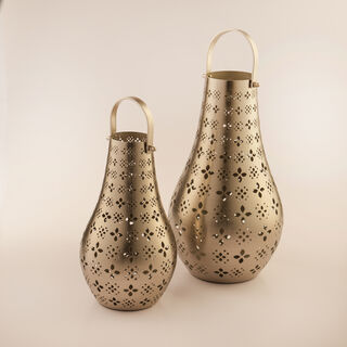 Lucerna Ramadan Lanterns Stainless Steel, Silver 14.5*14.5*27Cm