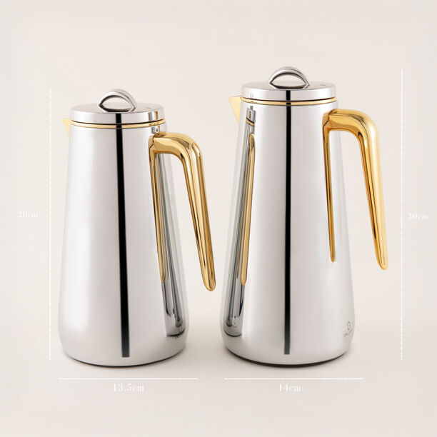 Dallaty Eve Set Of 2 Steel Thermos Chrome & Gold image number 2