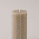 Homez Soya Wax Elegant Candle, Beige 7*15Cm image number 2