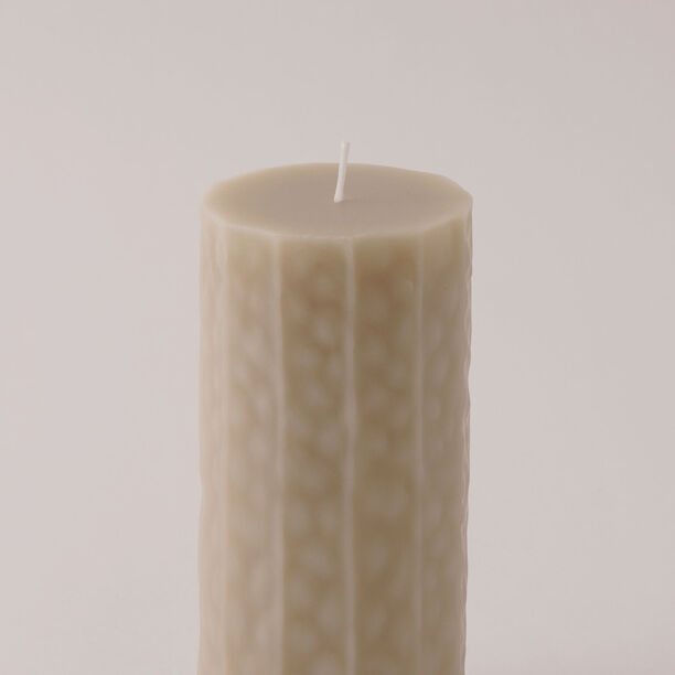Homez Soya Wax Elegant Candle, Beige 7*15Cm image number 2