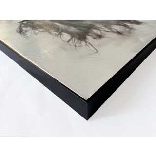 Homez canvas wall art framed horse, black 100*100cm