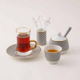 Dallaty 28pcs Arabic tea and coffee set
