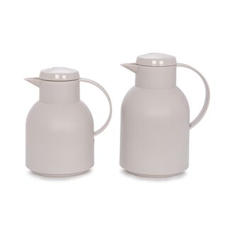 Dallety Plastic Vacuum Flask 2 Pieces Set Gray