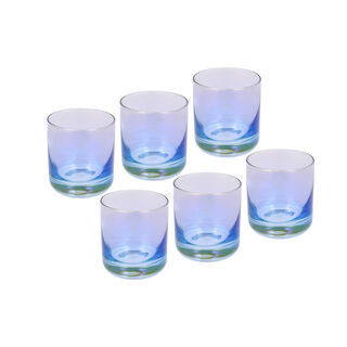 Set Of 4 Clear Dof With Blue