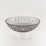 هومز طبق ديكور دايموند زجاج 29.4*29.4*14.4سم، رمادي فاتح image number 1