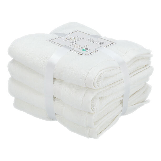 Boutique Blanche White 4 Piece Ultra Soft Hand Towel Set 50*100 Cm image number 1