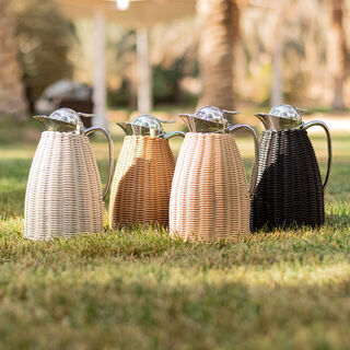 Dallety Stainless Steel Vf Rattan With Design Of Bamboo Brown 1L