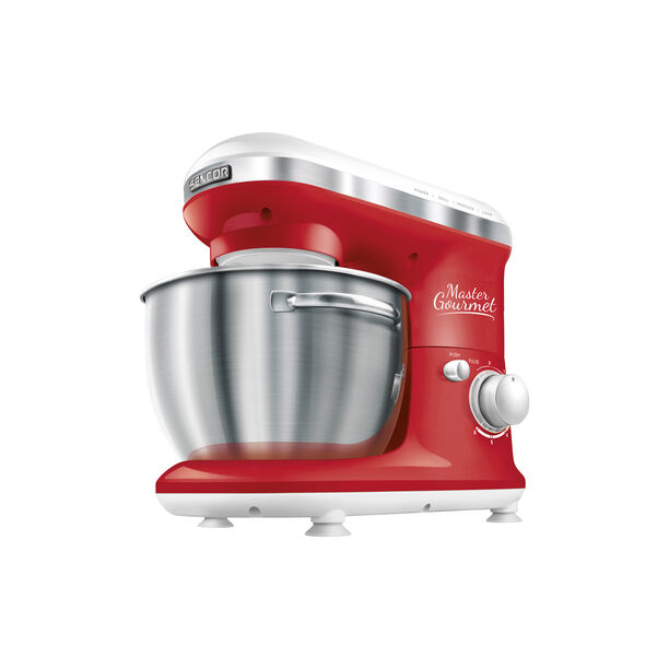 Sencor red stainless steel stand mixer 600W, 4L image number 0