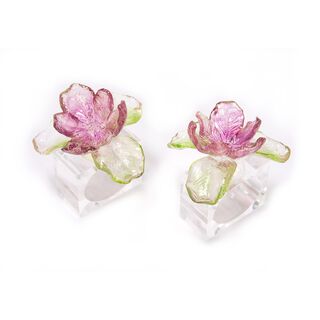 2 Pieces Acrylic Napkin Ring Polyresin Colored
