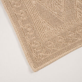 Boutique Blanche Diamond Jacquard 100% Cotton Bathmat 60*90Cm Natural