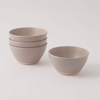 La Mesa 4pcs porcelain bowl set, beige 18*18*9 cm