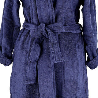 Cottage Bathrobe Kimono Bathrope S/M 350 Gsm Dark Blue