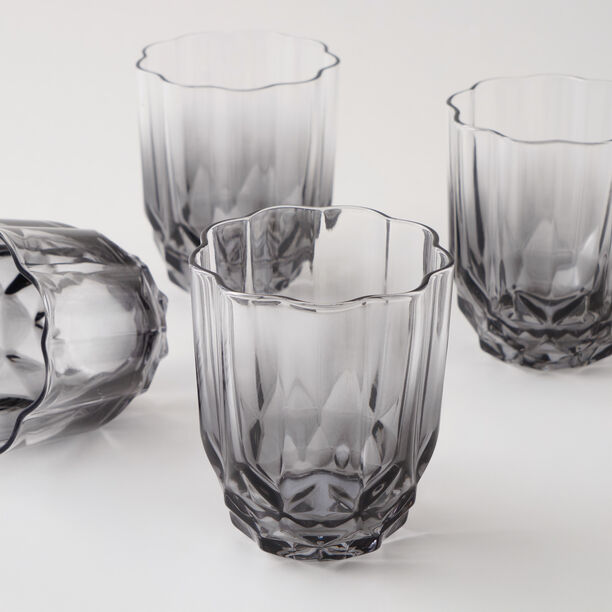 La Mesa 4Pcs Hand Made Glass Tumbler, Grey 300Ml image number 0