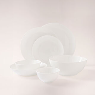 La Mesa 50 pcs opal glass dinner set white