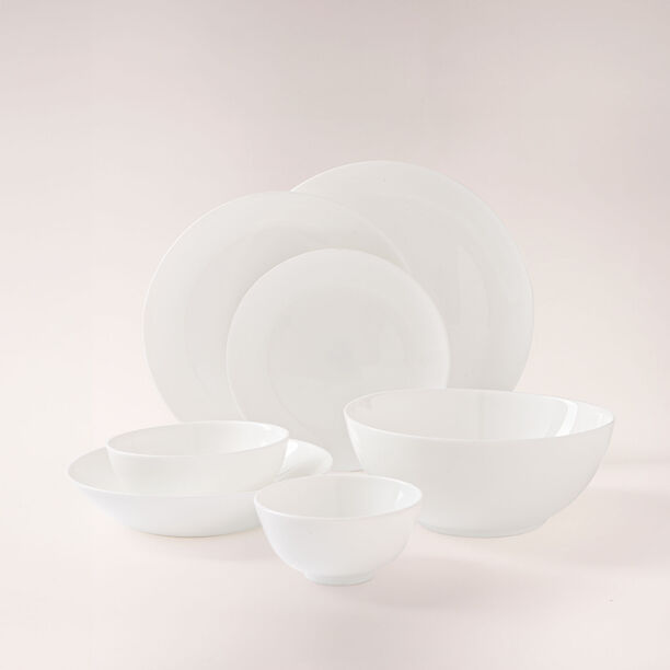 La Mesa 50 pcs opal glass dinner set white image number 0