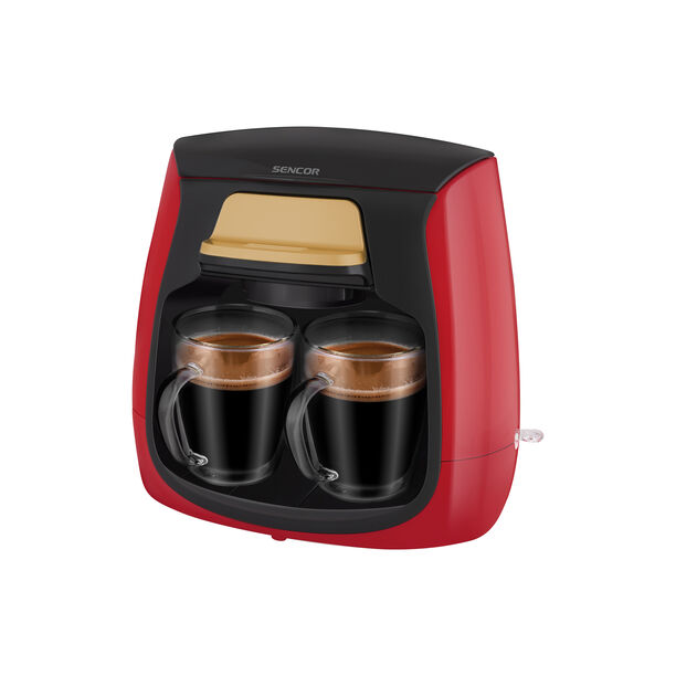 Sencor electric red coffee maker 500W, 300ml image number 1