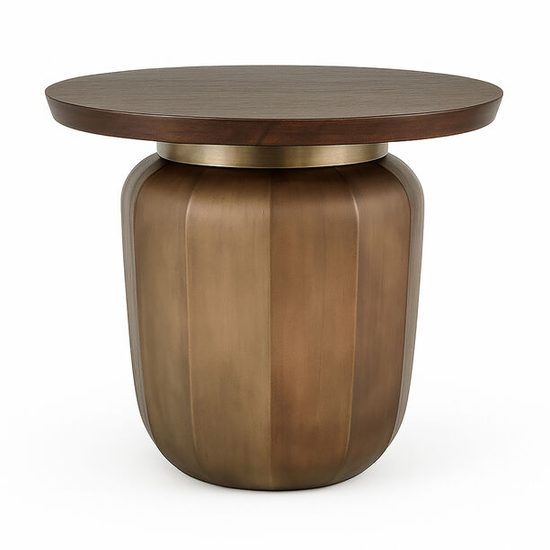 Homez wooden side table 51*47cm, brown image number 0