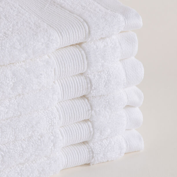 Boutique Blanche 6 Piece White Cotton Face Towel Set 33*33 cm image number 4