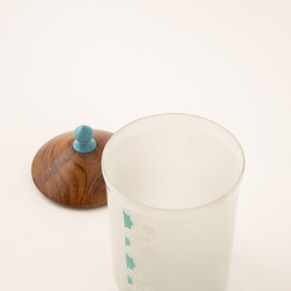 La Mesa glass container with lid 12*12*21cm