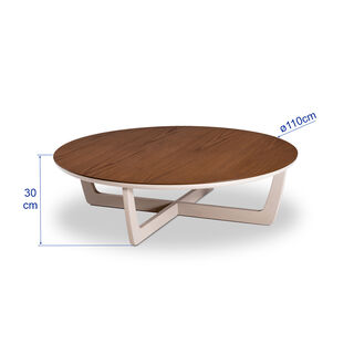 هومز جلين طاولة وسط، بني 110*110*30 سم