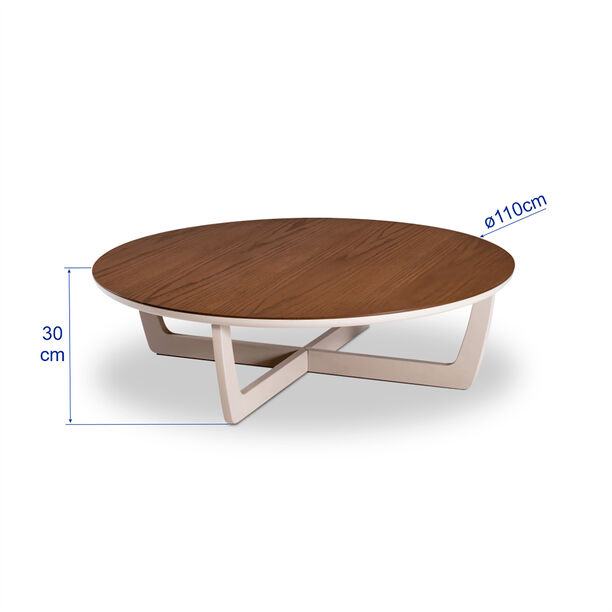 هومز جلين طاولة وسط، بني 110*110*30 سم image number 1