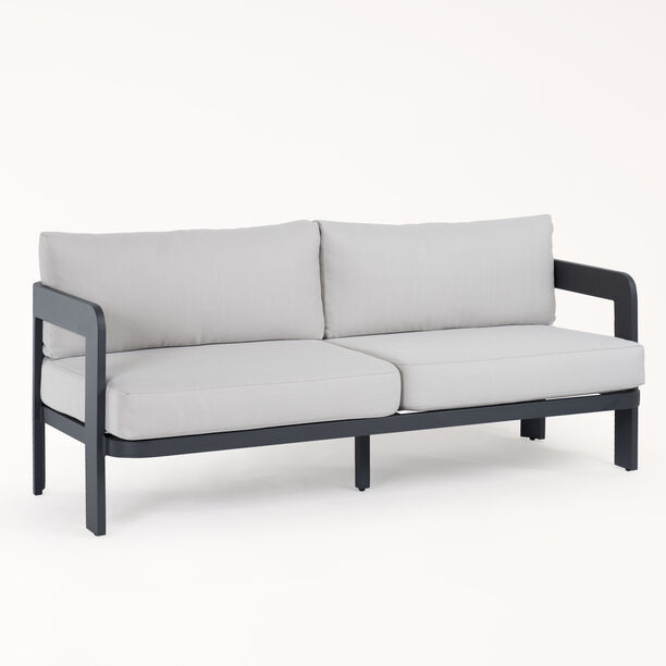 Homez patio set 4pcs aluminum frame, olefin fabric cushions, black image number 1