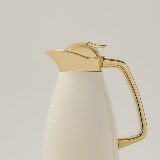 Dallaty vacuum flask chrome and beige 1L image number 1