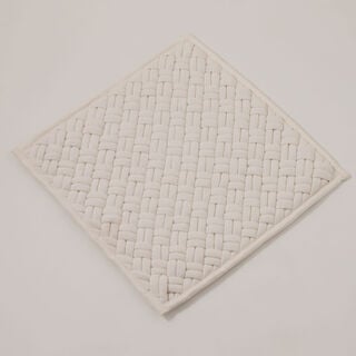 Boutique Blanche cotton square cushion cover 45*45cm, white