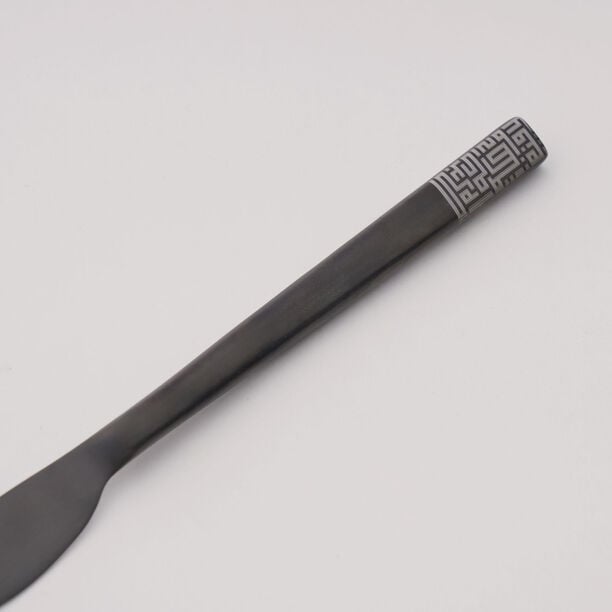 لاميسا طقم ملاعق مائدة بنقشة ليزر، أسود، 16 قطعة image number 3