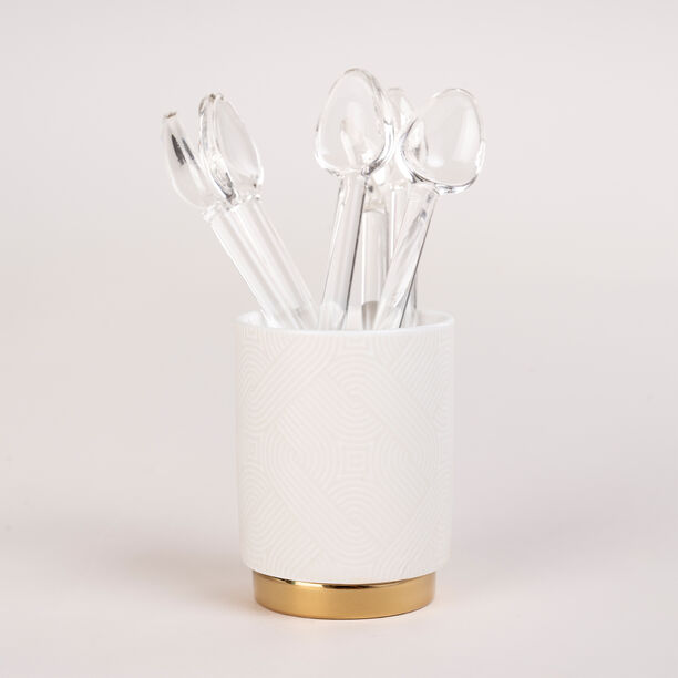 Dallaty white Tea and coffee cups set 28 pcs image number 4