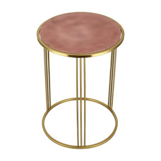 Side Table Rose Quartz Premium Stone