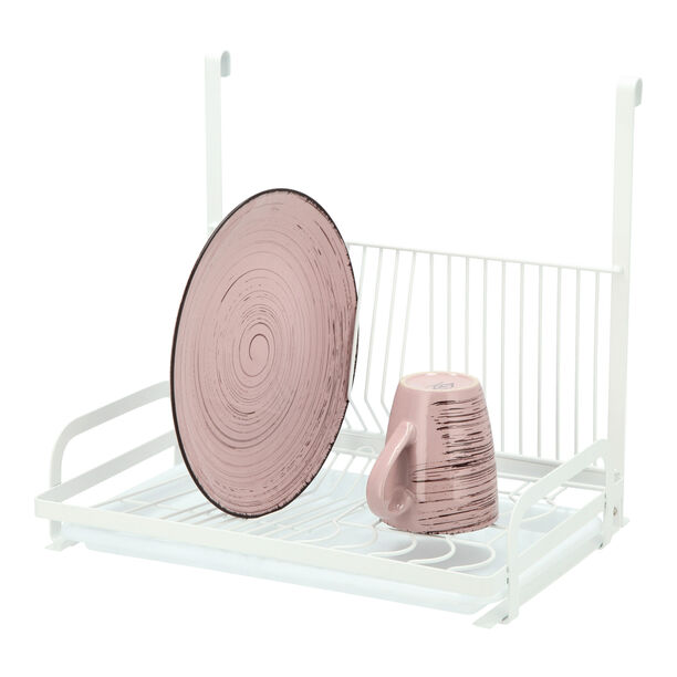 Alberto White Coated Over The Shelf Dish Rack  image number 1