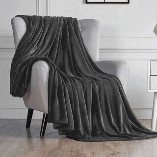 Cottage micro flannel blanket polyester silver 150*220 cm