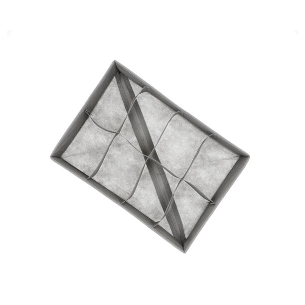 Fabric 8 Compartment Drawer Organizer Grey image number 2