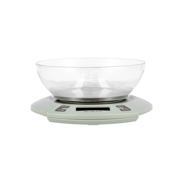 Alberto digital white kitchen scale 5kg with bowl image number 1