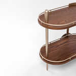 هومز عربة تقديم كازا من الخشب المضغوط، ذهبي 78*40*75 سم image number 1