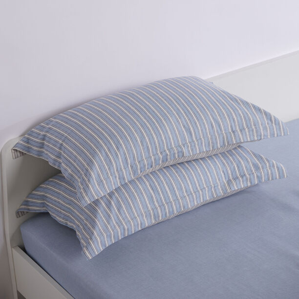 Cottage 6pcs stripe print microfiber comforter set, super king 250*260cm image number 2