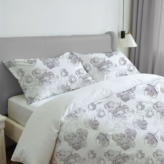 Cottage 4pcs lily grey design microfiber comforter set, single 160*240 cm