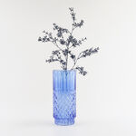 "Homez navy diamond pattern glass vase 15*15*34.3 cm image number 4