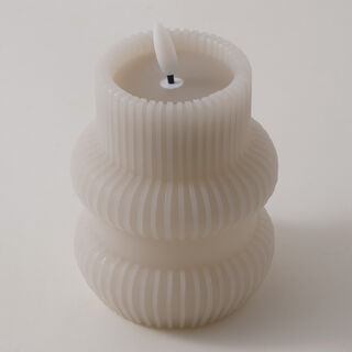 Homez Candle Vase Shape 8.5*11Cm Soy Wax, Beige