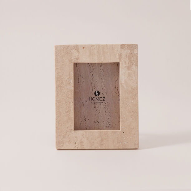 Homez travertine photo frame 25.5*20.5*3cm, beige image number 1