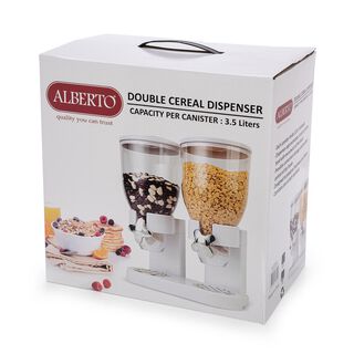 Alberto Double Cereal Dispenser White Color
