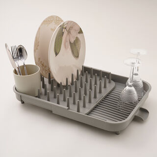 Joseph Joseph duo expandable dish rack grey