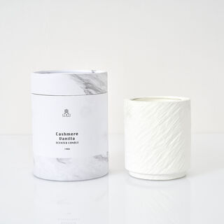 Candle jar 198g cashmere vanilla fragrance in white