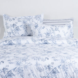 Cottage icy floral 6pc comforter super king blue 250*260 cm